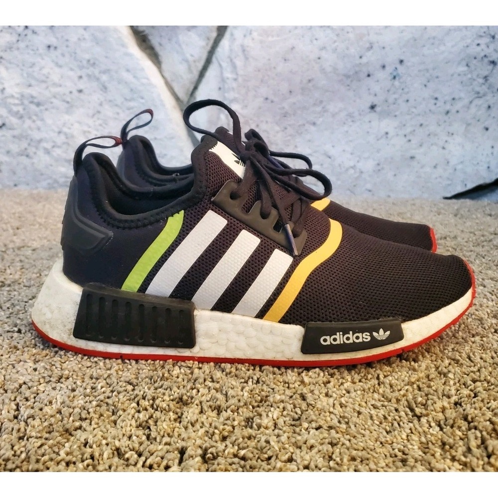 Adidas Originals NMD R1 J Youth Kids GS Black White 6Y Sneakers Boost GZ2100 - Picture 2 of 10